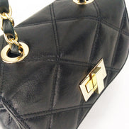 Leather crossbody bag in Black Colour - Jelyne Black