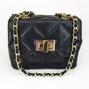Leather crossbody bag in Black Colour - Jelyne Black