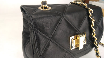 Leather crossbody bag in Black Colour - Jelyne Black