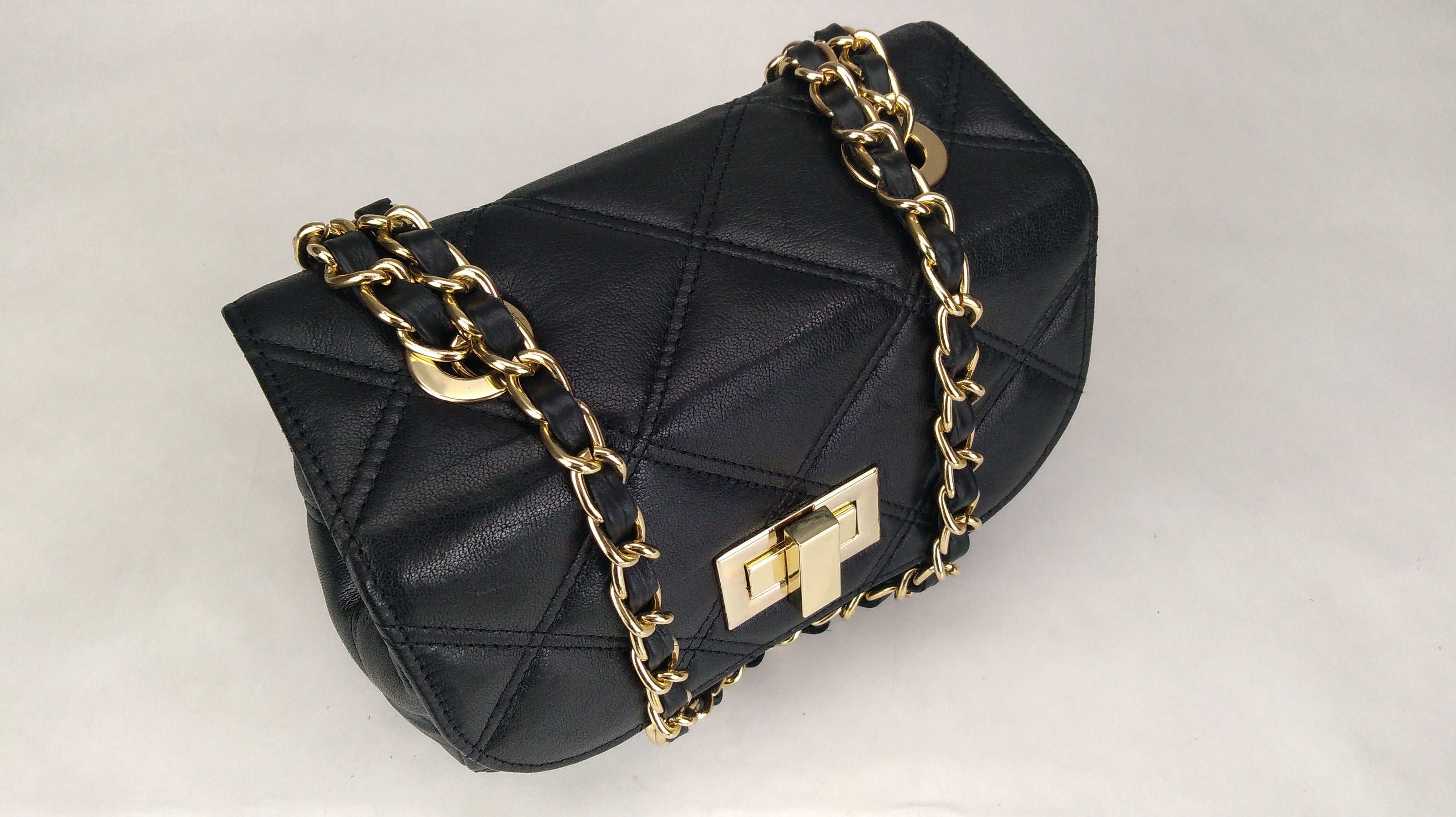 Leather crossbody bag in Black Colour - Jelyne Black