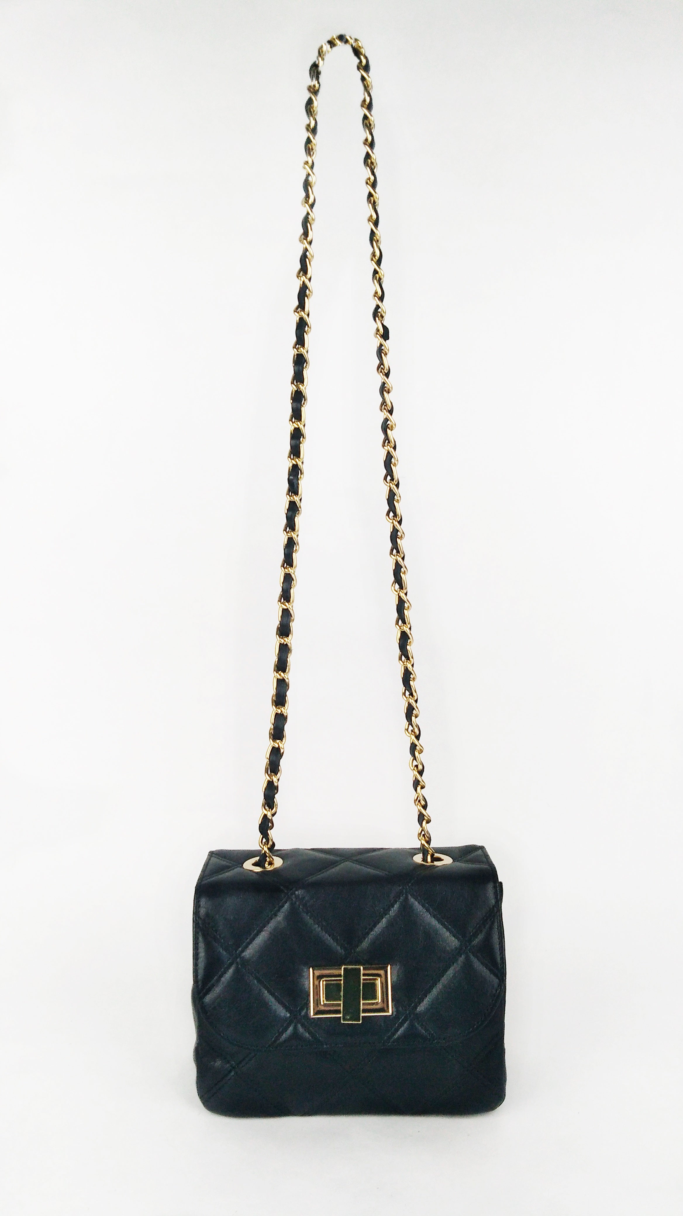 Leather crossbody bag in Black Colour - Jelyne Black