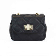 Δερμάτινη Crossbody τσάντα σε μαύρο χρώμα - Jelyne Black