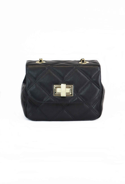 Δερμάτινη Crossbody τσάντα σε μαύρο χρώμα - Jelyne Black