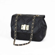Δερμάτινη Crossbody τσάντα σε μαύρο χρώμα - Jelyne Black