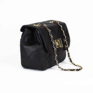 Δερμάτινη Crossbody τσάντα σε μαύρο χρώμα - Jelyne Black