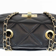 Δερμάτινη Crossbody τσάντα σε μαύρο χρώμα - Jelyne Black