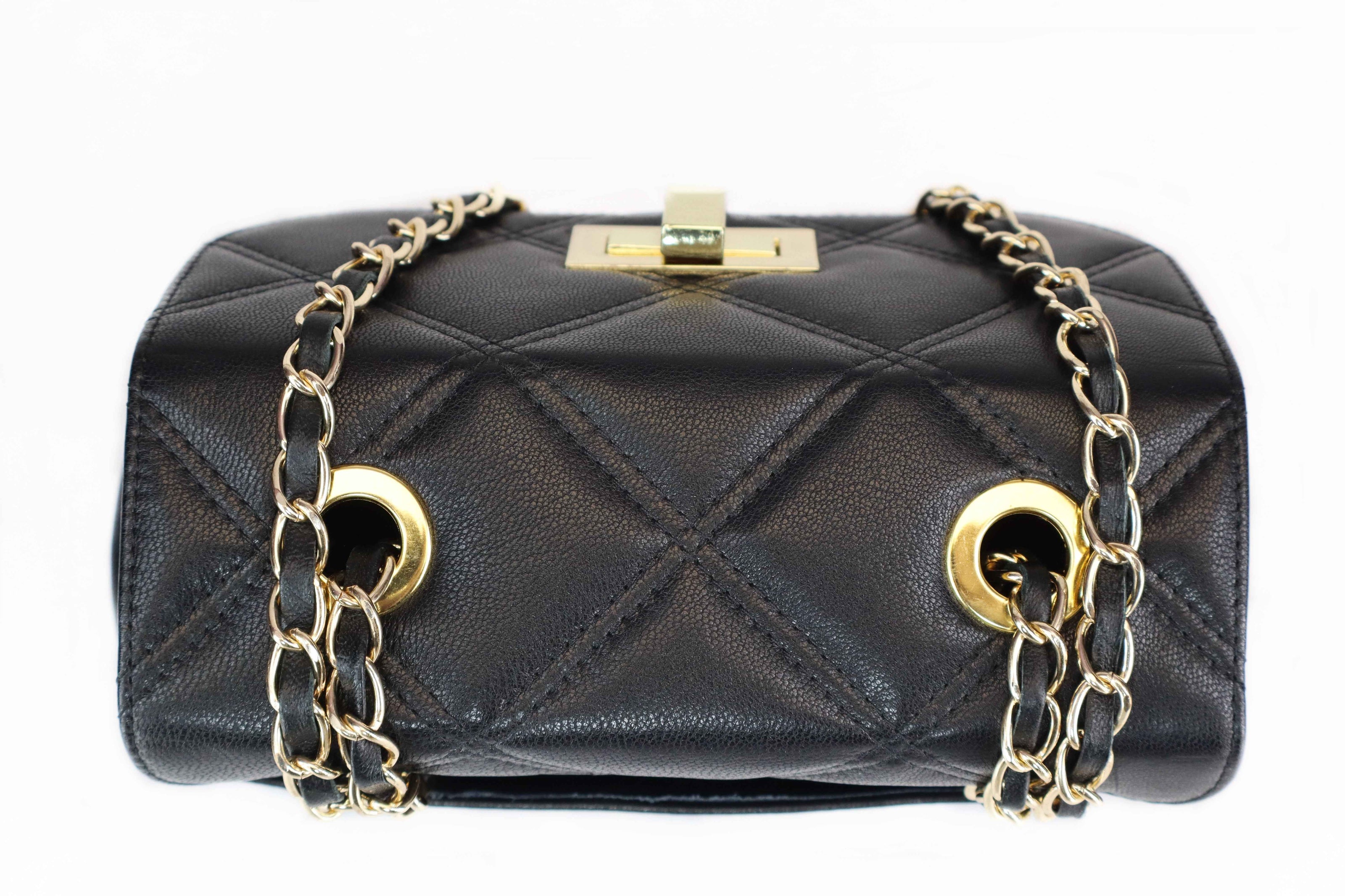 Δερμάτινη Crossbody τσάντα σε μαύρο χρώμα - Jelyne Black