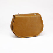 Δερμάτινη crossbody τσάντα Martelago Beige σε μπεζ ιταλικό δέρμα - Πίσω όψη - ELLIA