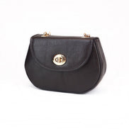 Δερμάτινη crossbody τσάντα Martelago Brown σε καφέ ιταλικό δέρμα - Πλαϊνή όψη - ELLIA